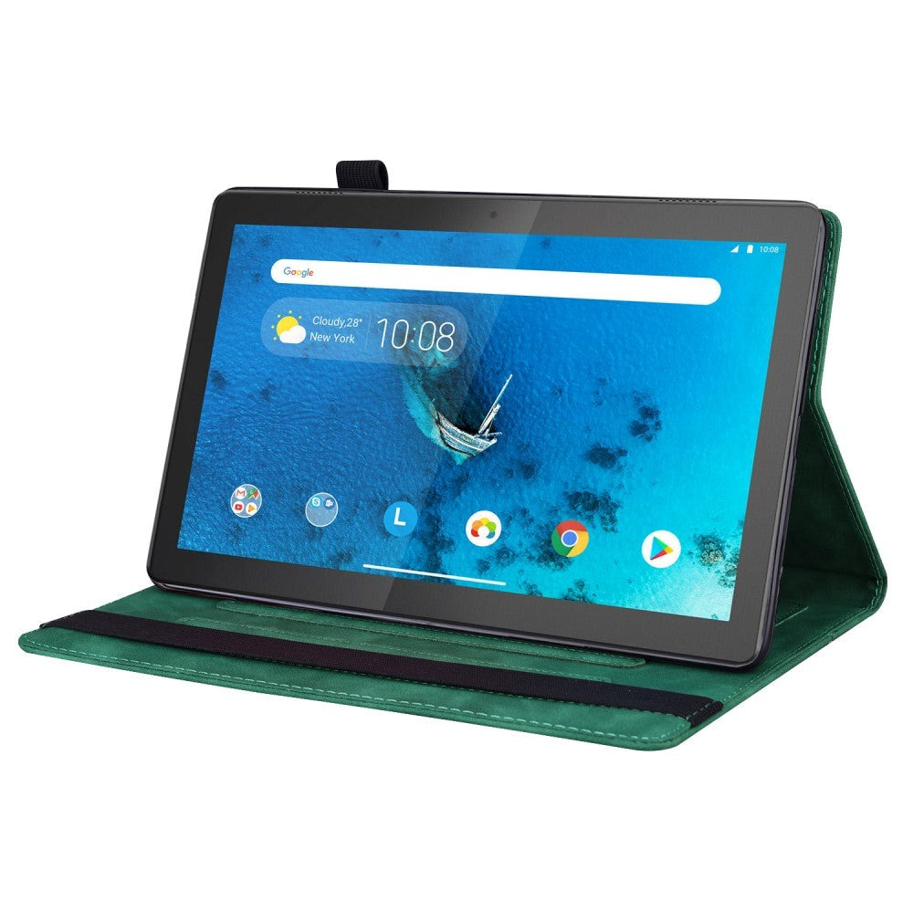 Lenovo Tab M10 FHD REL (TB-X605FC/LC) Flip Deksel med Lommebok og Pennholder - Grønn