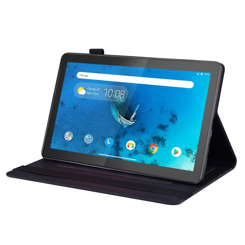 Lenovo Tab M10 FHD REL (TB-X605FC/LC) Flip Deksel med Lommebok og Pennholder - Svart