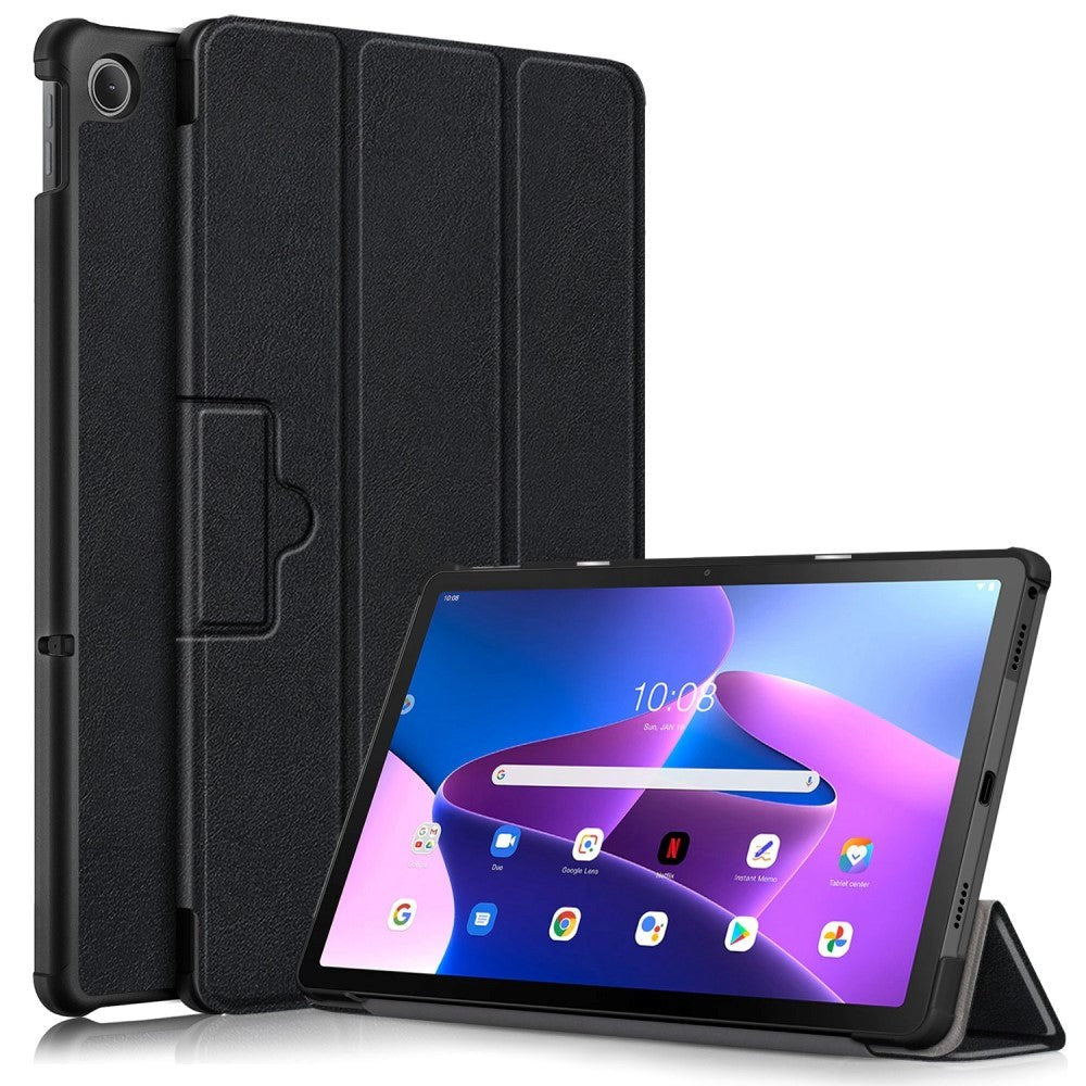 Lenovo Tab M10 Plus (3. Gen) 10.6" (TB-125F/128F) Tri-Fold Flip Deksel - Svart