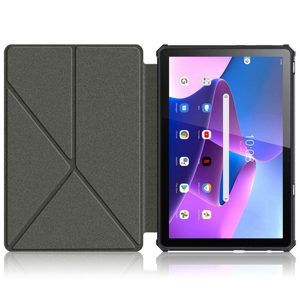 Lenovo Tab M10 (3. Gen) 10.1" (TB-328F/TB-328X) Fleksibelt Origami Flip Deksel - Grå