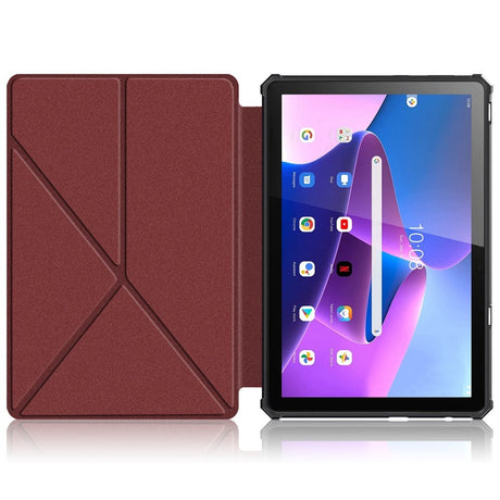 Lenovo Tab M10 (3. Gen) 10.1" (TB-328F/TB-328X) Fleksibelt Origami Flip Deksel - Rød