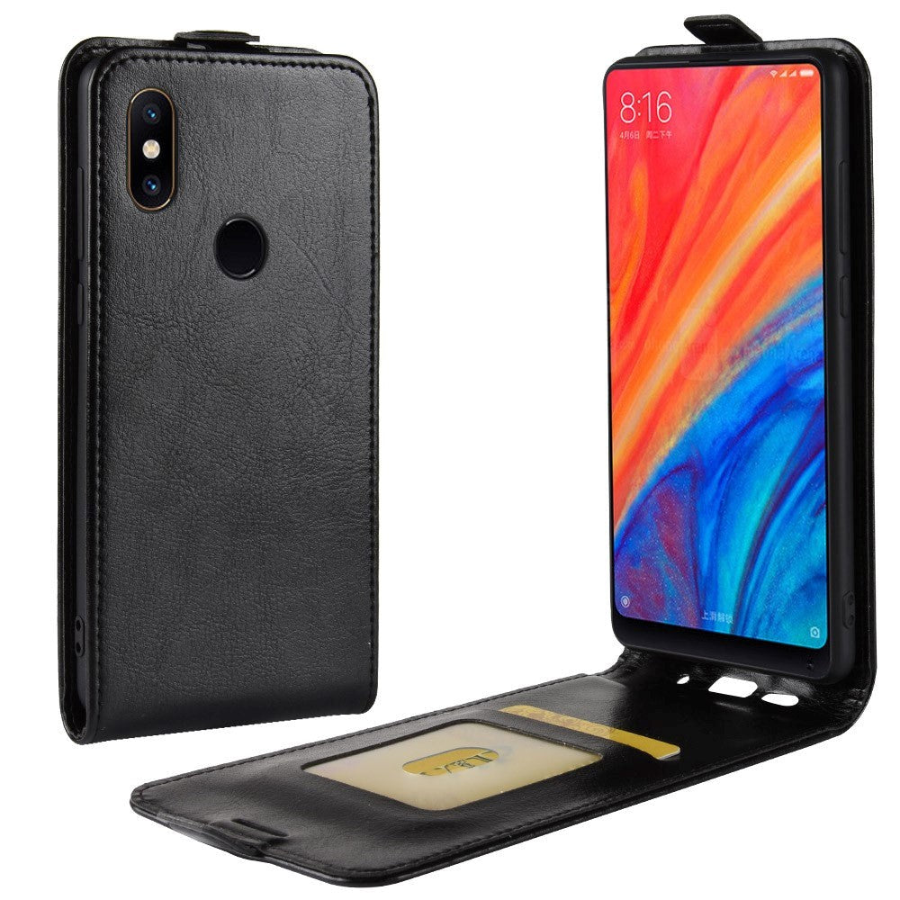 Xiaomi Mi Mix 2s Crazy Horse Vertical Flip Deksel Svart