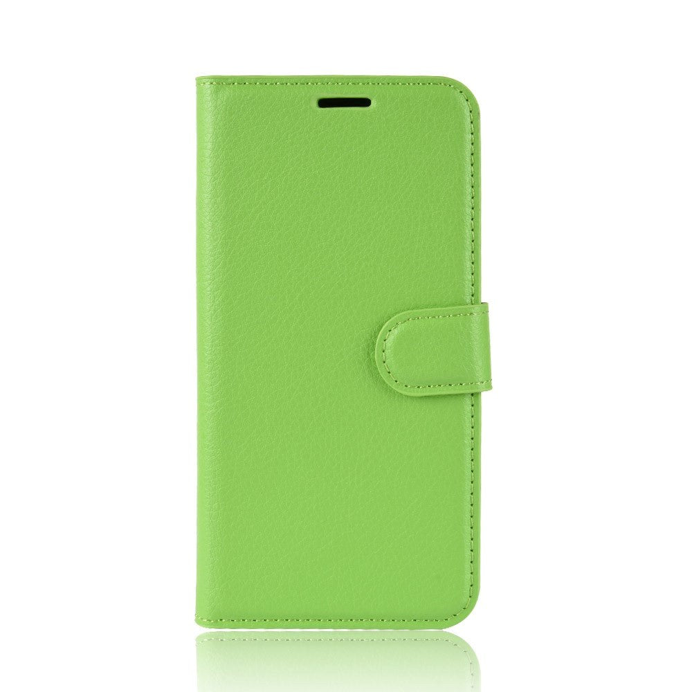 Xiaomi Redmi 6 Litchi Texture Leather Stand Deksel med Lommebok Grønn