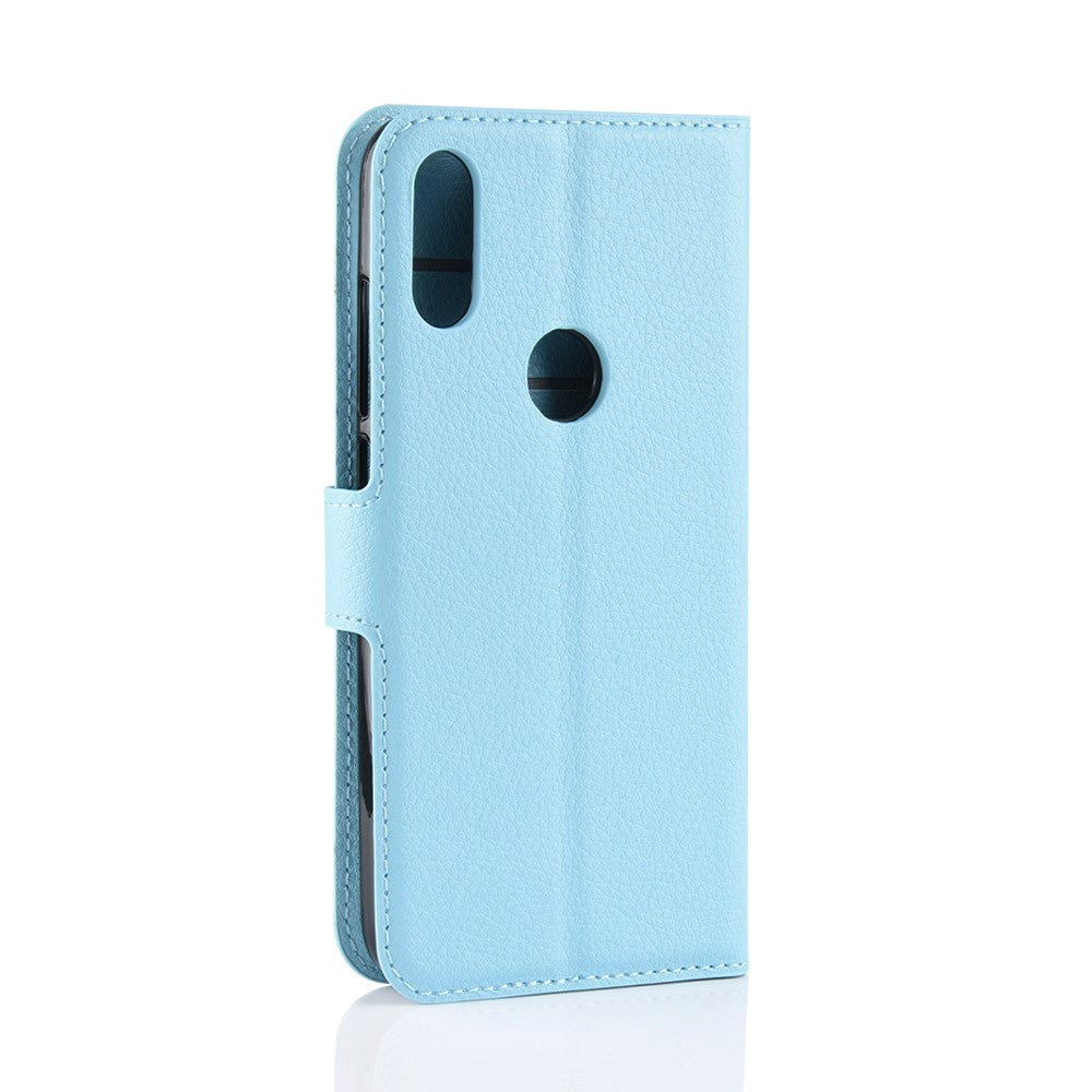 Xiaomi Redmi Note 7 / 7 Pro Litchi Skinndeksel med Lommebok - Blå