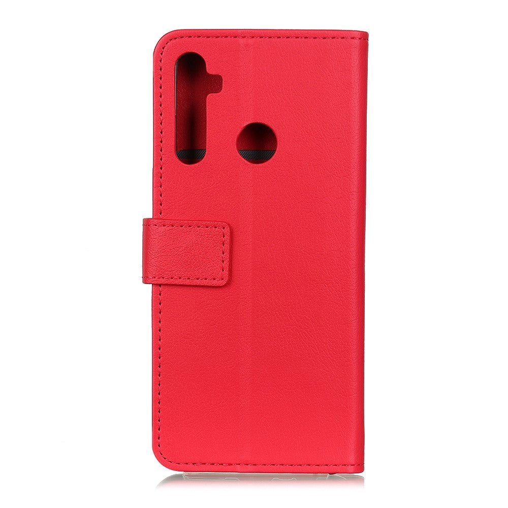 Xiaomi Redmi Note 8 Flip Skinndeksel med Lommebok - Rød