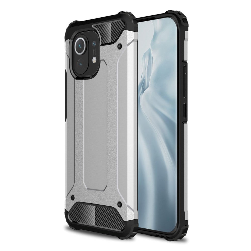 Xiaomi Mi 11 Armor Guard Shock Proof Deksel - Sølv