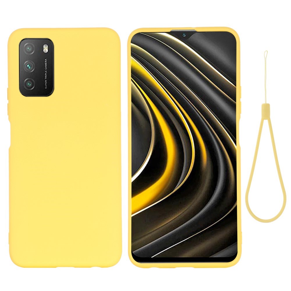 Xiaomi Poco M3 Liquid Silikon Deksel - Gul