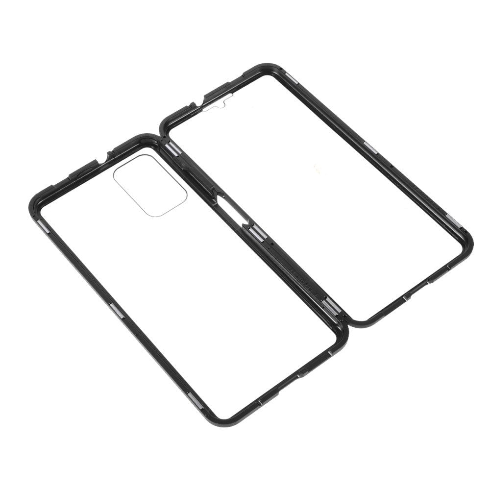 Xiaomi Poco M3 Magnetisk Metalldeksel m. Glass Foran & Bak - Svart