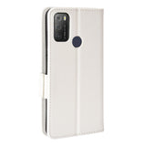 Alcatel 1S (2021) / 3L (2021) PU Litchi Skin Flip Deksel med Lommebok - Hvit