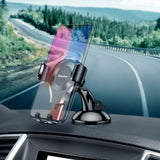 Baseus Suction Cup Gravity Car Mount - Mobilholder til Bil - Max Mobil: 63 x 88mm - Svart