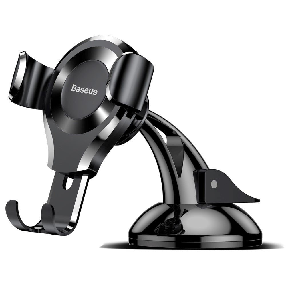 Baseus Suction Cup Gravity Car Mount - Mobilholder til Bil - Max Mobil: 63 x 88mm - Svart