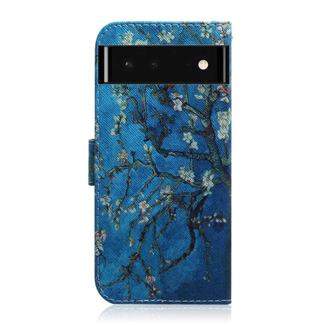 Google Pixel 6 Deksel i Kunstskinn med Lommebok og Trykk - Tre