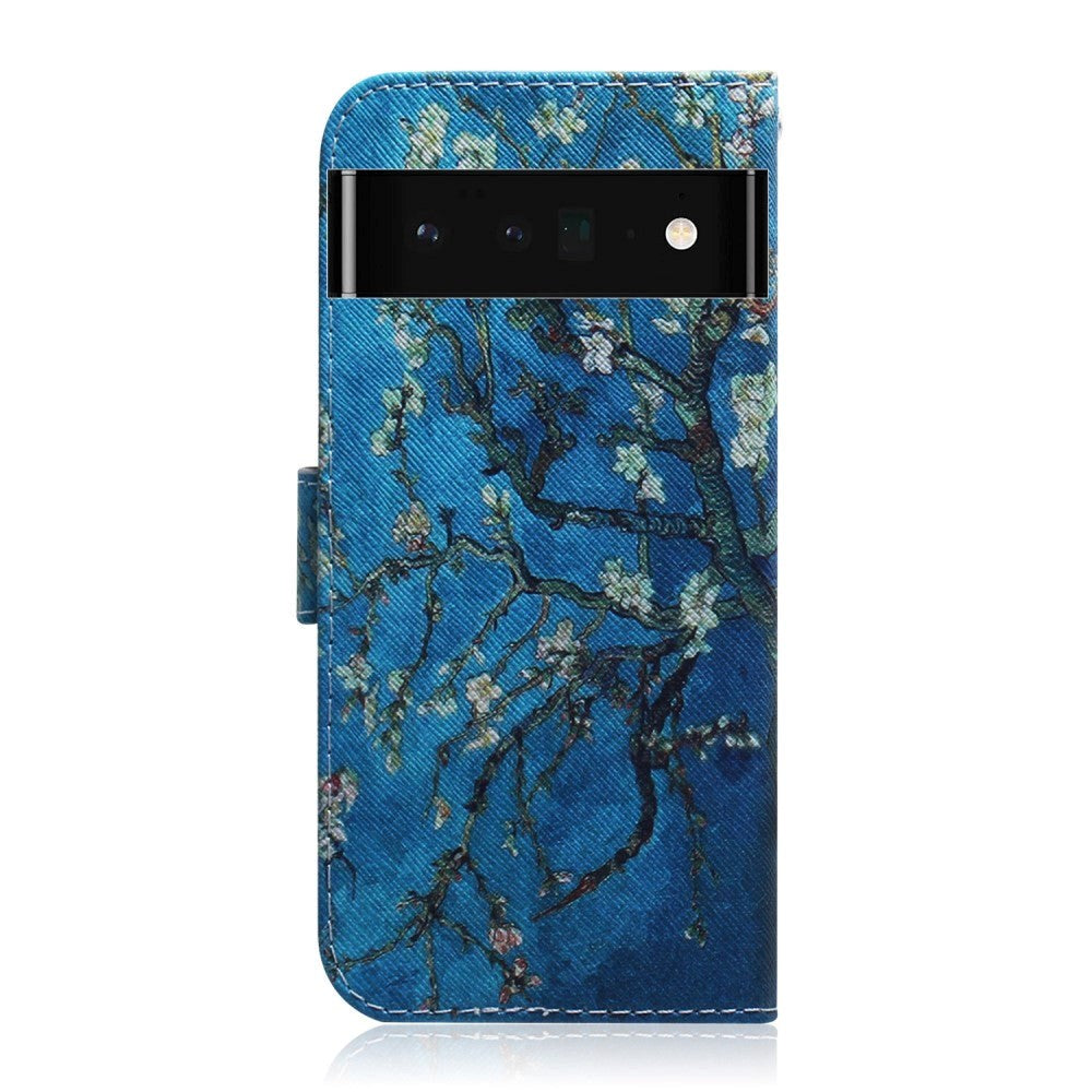 Google Pixel 6 Pro Deksel i Kunstskinn med Lommebok og Trykk - Tre