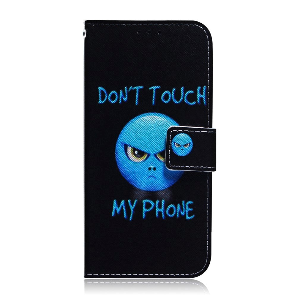 Google Pixel 6 Pro Deksel i Kunstskinn med Lommebok og Trykk - "Don't Touch My Phone"