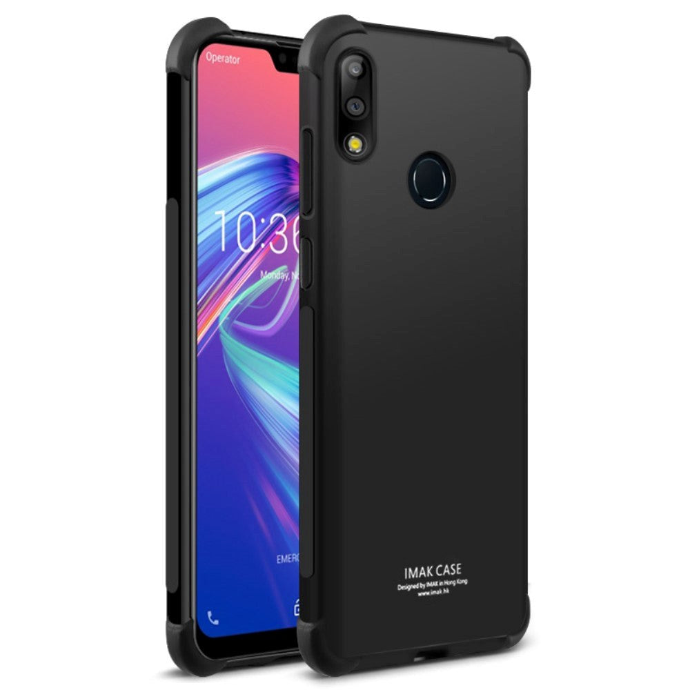 Asus Zenfone Max Pro (M2) ZB631KL IMAK Fleksibel Plastik Deksel m. Skjermbeskytter - Svart