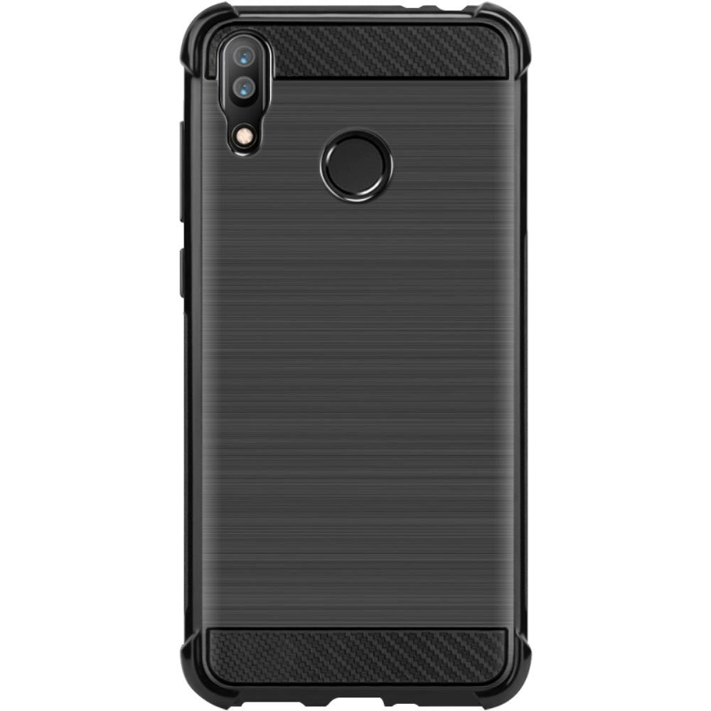 Asus Zenfone Max (M2) ZB633KL IMAK Carbon Fiber Plastik Deksel Svart