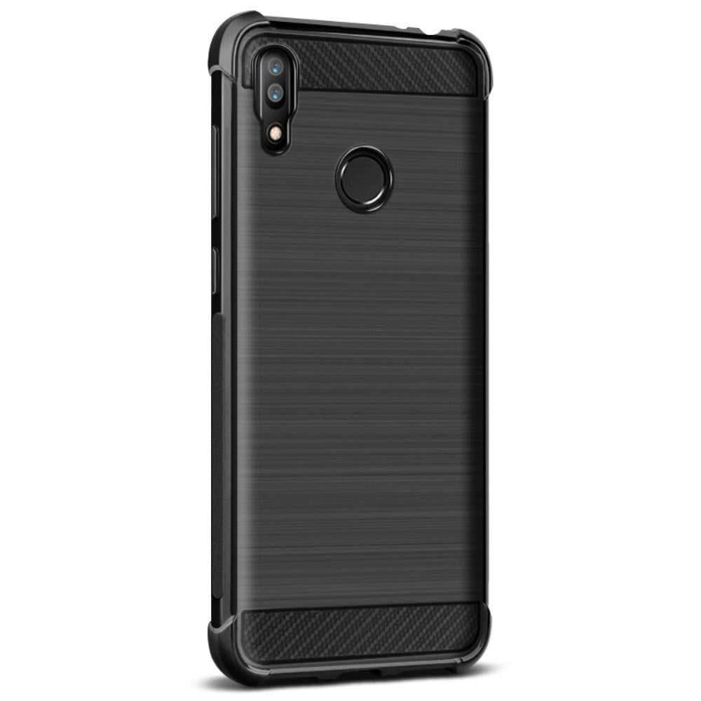 Asus Zenfone Max (M2) ZB633KL IMAK Carbon Fiber Plastik Deksel Svart