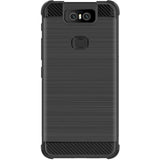 Asus Zenfone 6 (ZS630KL) IMAK Carbon Fiber Plastik Deksel Svart