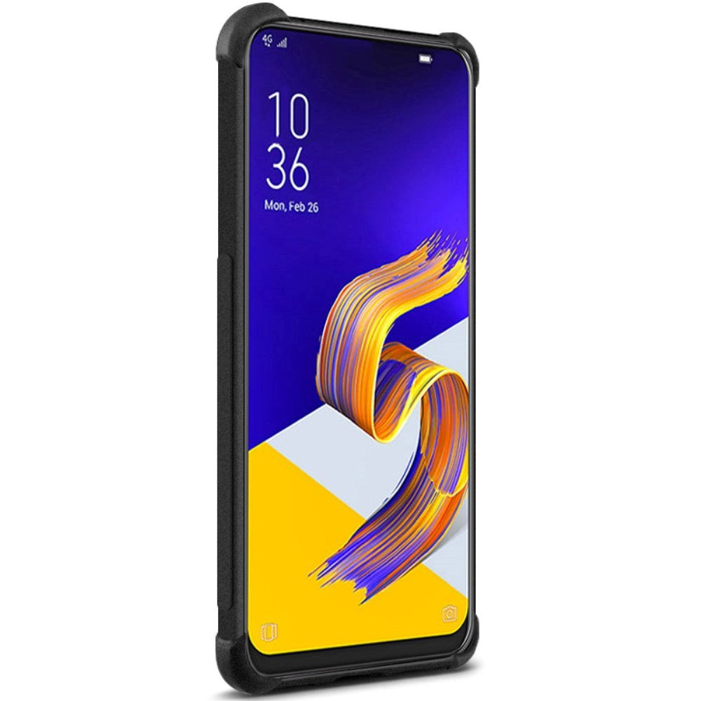 Asus Zenfone 6 (ZS630KL) IMAK Fleksibel Deksel -og Skjermbeskytter - Mat Svart