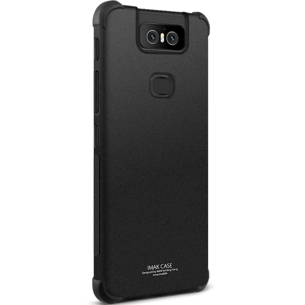 Asus Zenfone 6 (ZS630KL) IMAK Fleksibel Deksel -og Skjermbeskytter - Mat Svart