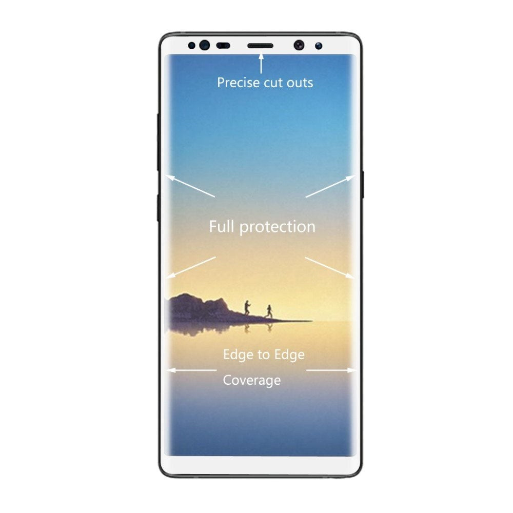 Samsung Galaxy Note 8 HAT PRINCE Herdet Glass Skjermfilm (full-size med kurver) - Hvit