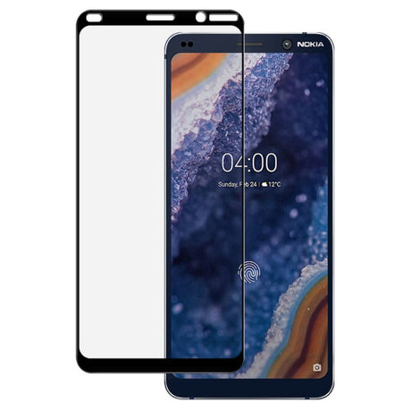 Nokia 9 Pureview IMAK Full Dekselage Herdet Glass Skjermbeskytter med Svart Ramme