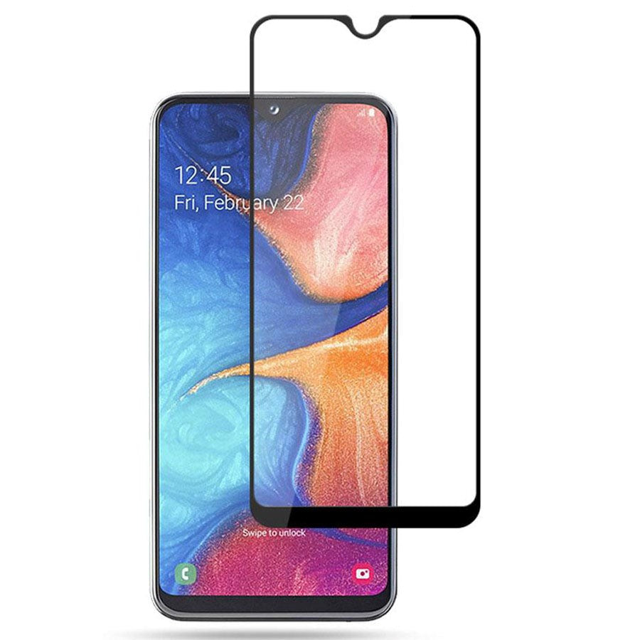 Samsung Galaxy A20e Amorus Full-Fit Herdet Glas m. Svart Kant