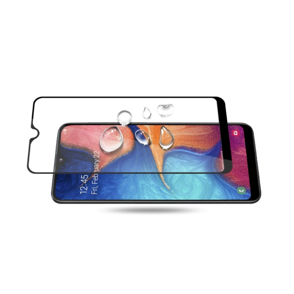 Samsung Galaxy A20e Amorus Full-Fit Herdet Glas m. Svart Kant