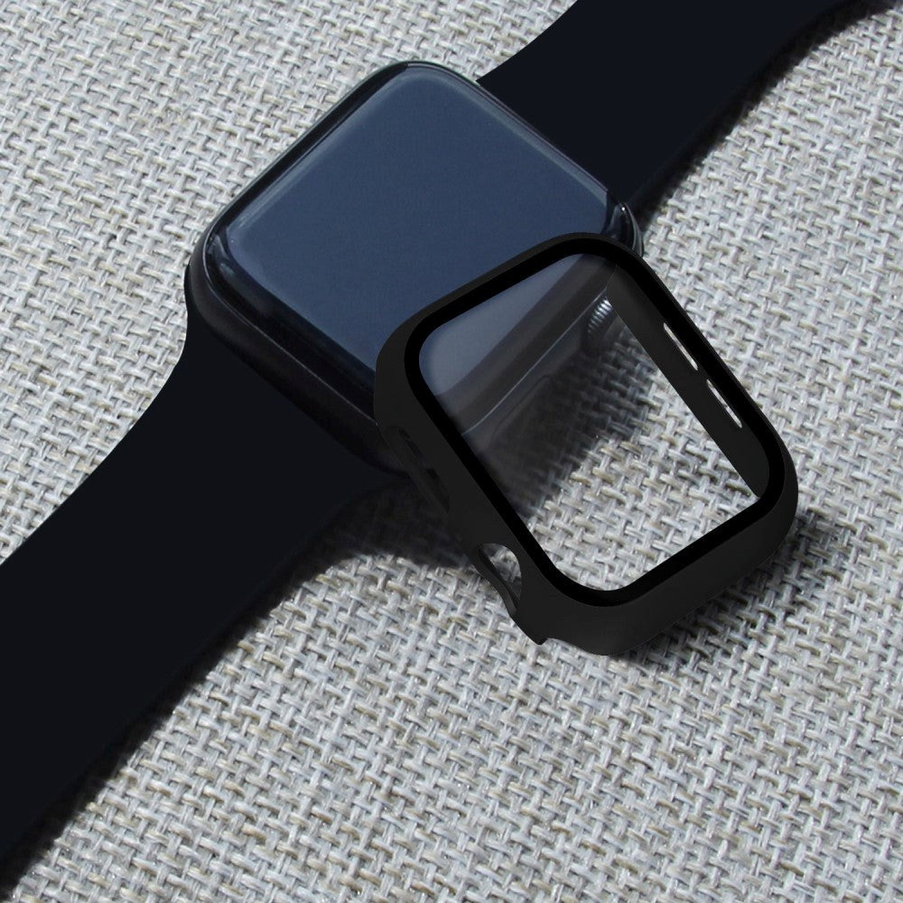 Apple Watch SE/6/5/4 (40mm) 360° Herdet Glass + Deksel Beskyttelse - Svart