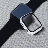 Apple Watch SE/6/5/4 (40mm) 360° Herdet Glass + Deksel Beskyttelse - Hvit