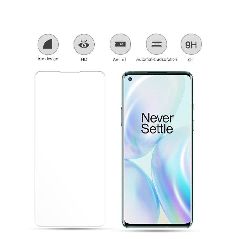 Mocolo OnePlus 8 Pro Herdet Glass med Flytende UV - Gjennomsiktigt Full Fit