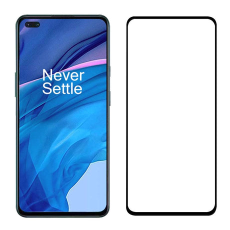 OnePlus Nord Herdet Glass - Case Friendly - Skjermbeskytter - Svart Ramme