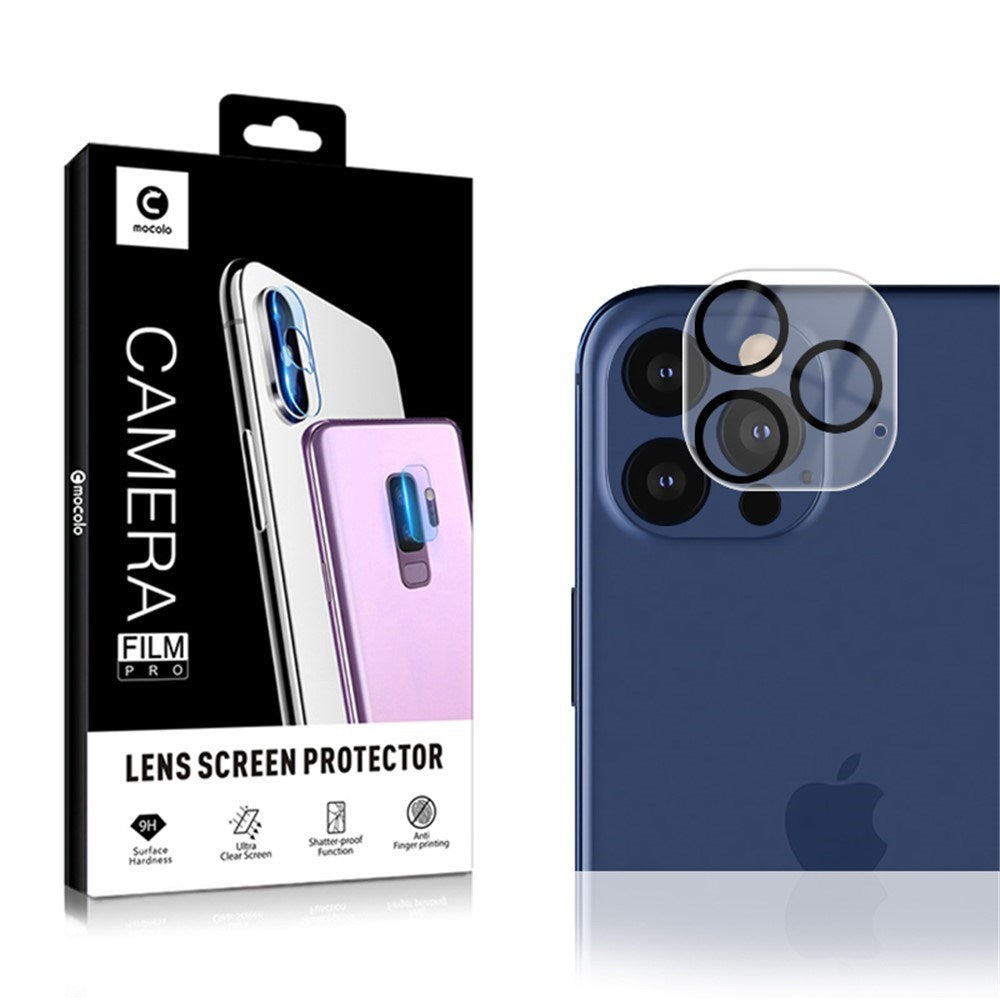 iPhone 12 Pro Max MOCOLO Kameralinsebeskyttelsesglass -Gjennomsiktig / Svart