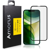 iPhone 13 Pro Max AMORUS Herdet Glass - Case-Friendly - Svart Kant