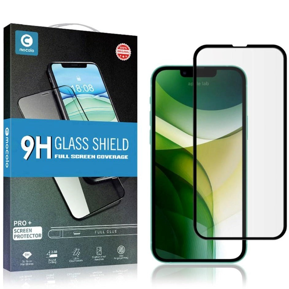 iPhone 13 / 13 Pro MOCOLO Herdet Glass - Full-fit - Svart Kant