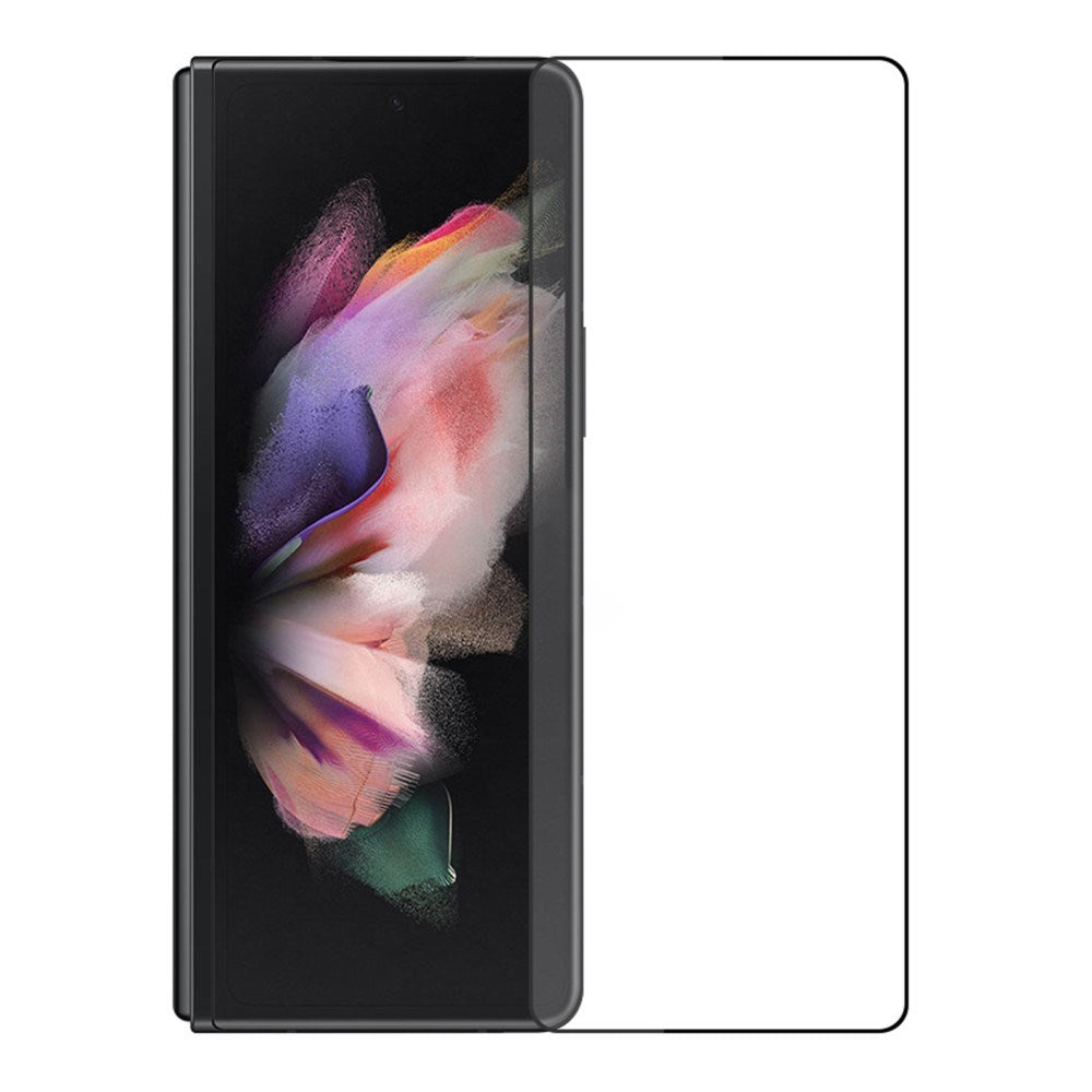 Samsung Galaxy Z Fold3 (5G) Full Fit Herdet Skjermbeskyttelsesglass - Gjennomsiktig / Svart