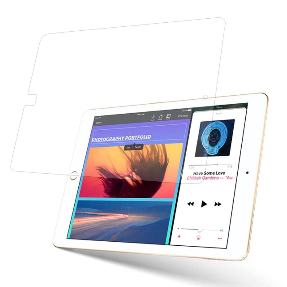 Apple iPad 9.7 2017/2018 PanserPro Herdet Glass Skjermfilm