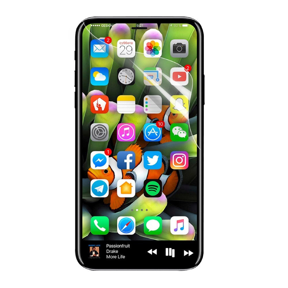 iPhone 11 Pro / X / Xs Skjermbeskyttende Beskyttelsesfilm - Gjennomsiktig