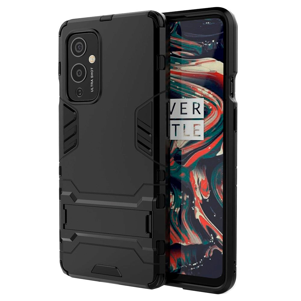 Oneplus 9 Hybrid Håndverker Deksel m. Kickstand - Svart