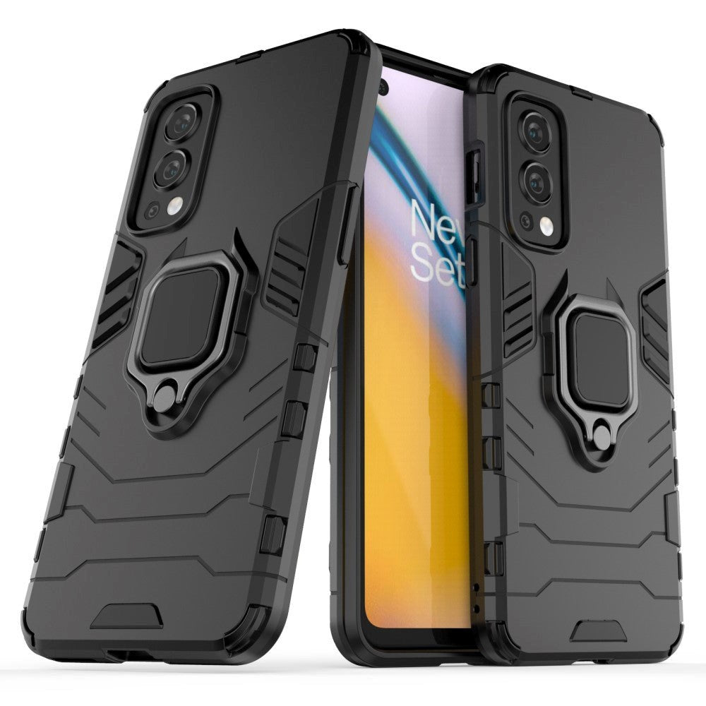 OnePlus Nord 2 (5G) Shock Proof Deksel med Magnetisk Stativ - Svart