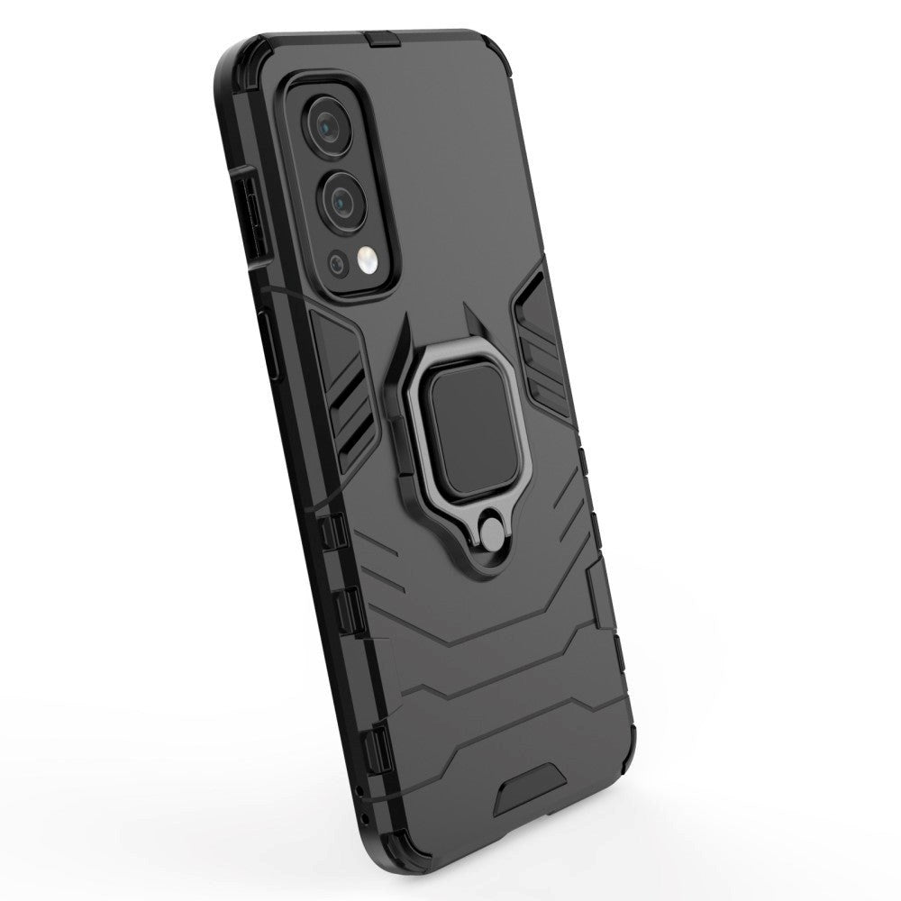 OnePlus Nord 2 (5G) Shock Proof Deksel med Magnetisk Stativ - Svart