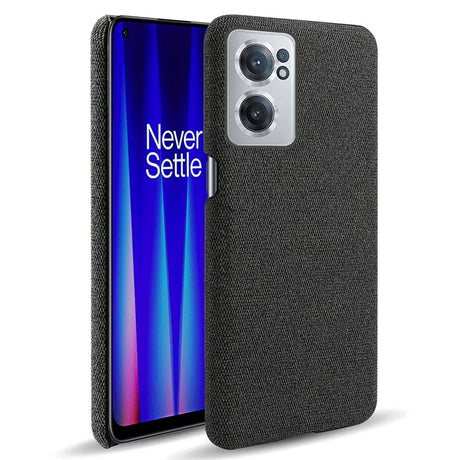 OnePlus Nord CE 2 (5G) Fabric Plastic Bakdeksel - Svart