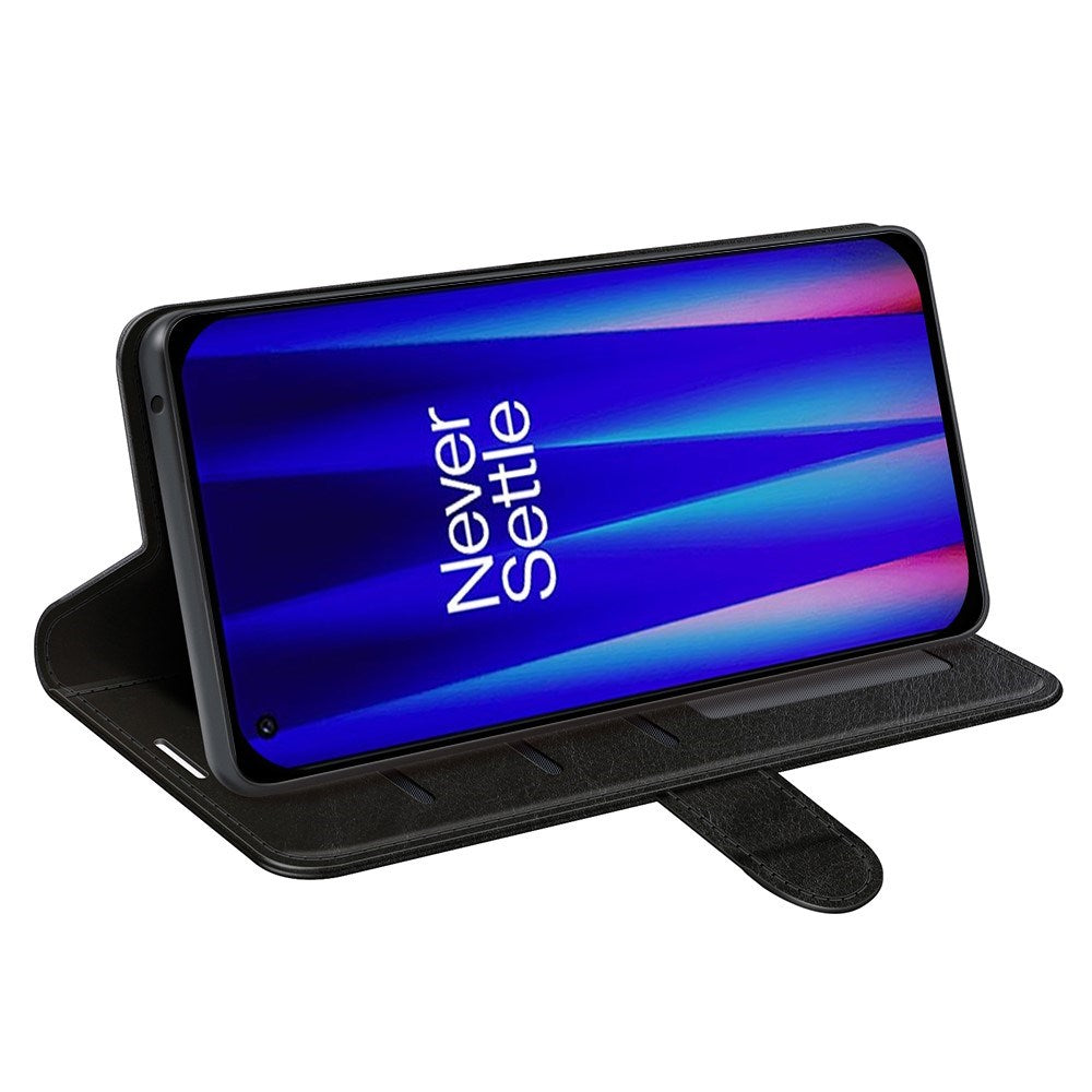 EIDERWOOD OnePlus Nord CE 2 (5G) Kunstskinn Flip Deksel m. Kortholder & Ståfunksjon - Svart