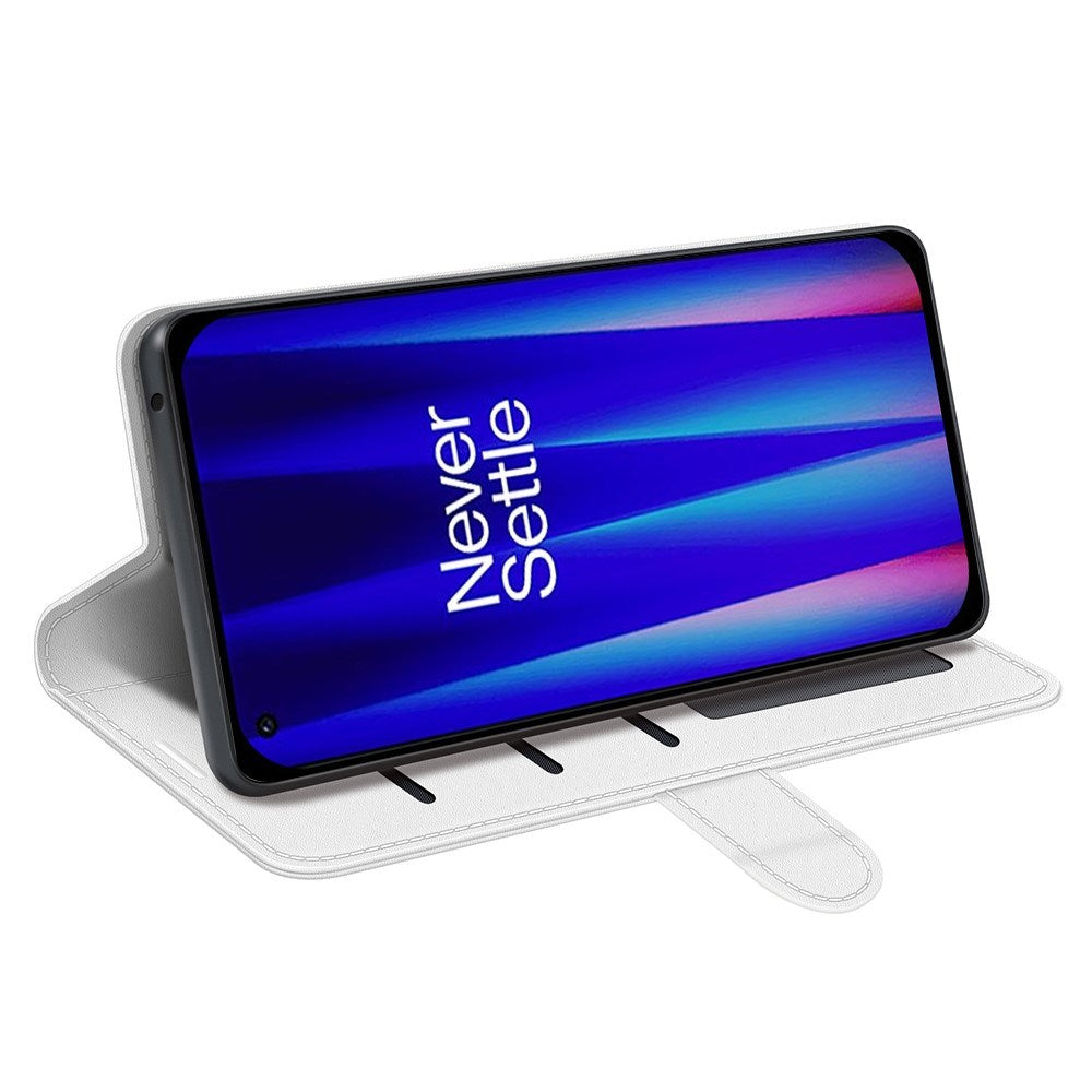 EIDERWOOD OnePlus Nord CE 2 (5G) Kunstskinn Flip Deksel m. Kortholder & Ståfunksjon - Hvit