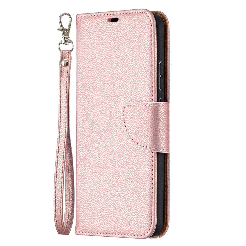 Nokia 3.4 PU Skinn Flip Deksel m. Litchi Tekstur - Rose Gold