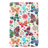 Nokia T20 Kunstskinn Flip Deksel med Stativfunksjon - Sommerfugler