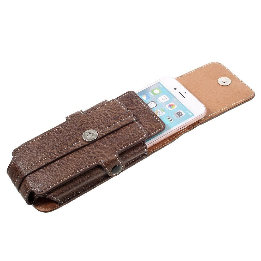 Universal Outdoor Hiking Etui Til Smartphones Coffee - (Maks. Mobil: 162 x 82 x 15 mm)