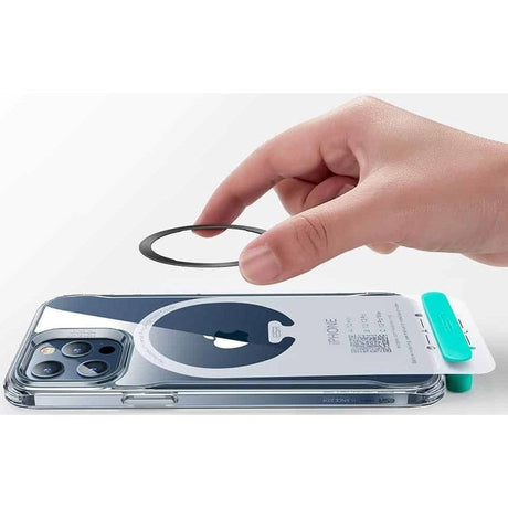 ESR Universal MagSafe Kompatibel Magnetisk Ring - 2 Stk. - Svart / Sølv