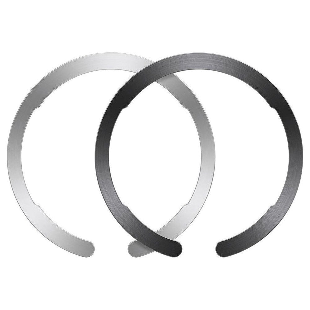 ESR Universal MagSafe Kompatibel Magnetisk Ring - 2 Stk. - Svart / Sølv
