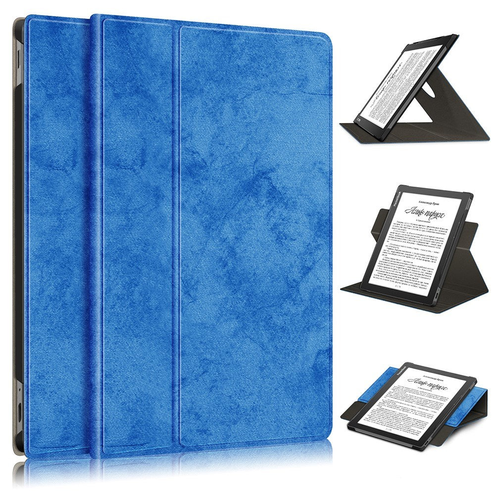 EIDERWOOD PocketBook InkPad Lite Flip-Deksel med 360 Graders Stativfunksjon & Penneholder - Blå